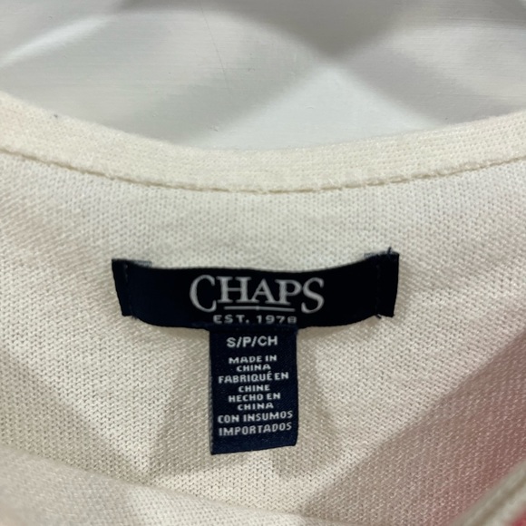 Chaps Cozy Colorblock Drop Shoulder Sweater NWOT - Picture 2 of 8